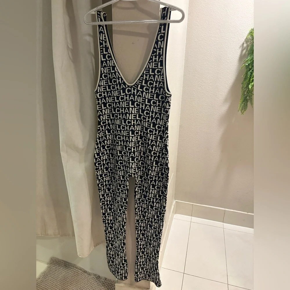 Chanel Monogram Black and White Jumpsuit - Picture 3 of 5